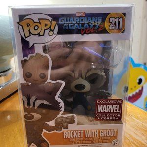 Guardians of the Galaxy Vol. 2 Rocket with Groot Marvel Collector Corps Excl Pop